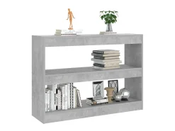 Biblioteca Estantería - divisor de espacios gris hormigón 100x30x72 cm ES67122