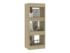 Biblioteca Estantería - divisor madera ingeniería roble Sonoma 40x30x103 cm ES71498