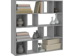 Biblioteca Estantería - divisor de espacios gris Sonoma 105x24x102 cm ES58764