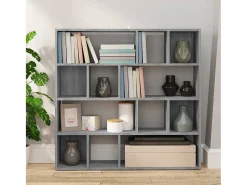 Biblioteca Estantería - divisor de espacios gris Sonoma 105x24x102 cm ES58764