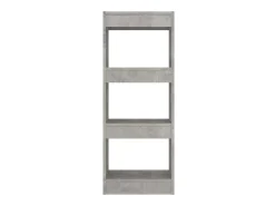 Biblioteca Estantería - divisor madera ingeniería gris hormigón 40x30x103 cm ES14848