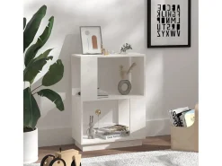 Biblioteca Estantería - divisor de espacios madera pino blanco 51x25x70 cm ES43869