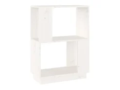 Biblioteca Estantería - divisor de espacios madera pino blanco 51x25x70 cm ES43869