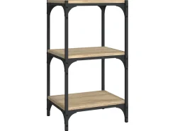 Biblioteca Estantería contrachapada y acero roble Sonoma 40x33x70,5 cm ES60981