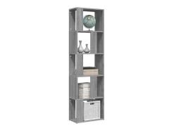 Biblioteca Estantería de madera contrachapada gris Sonoma 45x24x160 cm ES35588