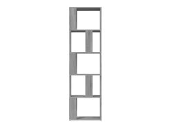 Biblioteca Estantería de madera contrachapada gris Sonoma 45x24x160 cm ES35588