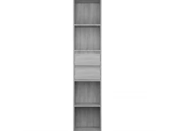 Biblioteca Estantería de madera contrachapada gris Sonoma 36x30x171 cm ES33097