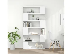 Biblioteca Estantería divisor de espacios blanco 100x24x188 cm ES26646