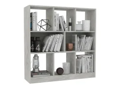 Biblioteca Estantería librería contrachapada gris hormigón 97,5x29,5x100cm ES23178