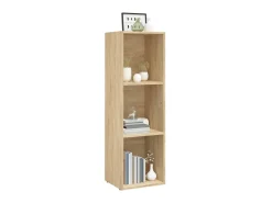 Biblioteca Estantería libros contrachapada roble 36x30x114 cm ES88956