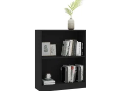 Biblioteca Estantería madera de ingeniería negro 60x24x76 cm ES65485