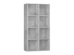 Biblioteca Estantería madera contrachapada gris 66x30x130 cm ES80106