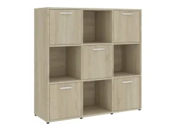 Biblioteca Estantería madera contrachapada color roble Sonoma 90x30x90 cm ES14861