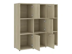 Biblioteca Estantería madera contrachapada color roble Sonoma 90x30x90 cm ES14861