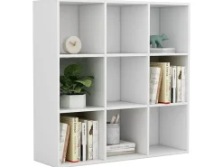 Biblioteca Estantería madera de ingeniería blanco 98x29x97,5 cm ES96424