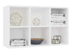 Biblioteca Estantería madera de ingeniería blanco 66x30x98 cm ES90847