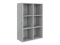 Biblioteca Estantería madera contrachapada gris Sonoma 66x30x98cm ES33001