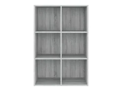 Biblioteca Estantería madera contrachapada gris Sonoma 66x30x98cm ES33001
