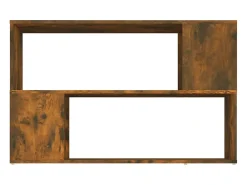 Biblioteca Estantería madera contrachapada color roble ahumado 100x24x63cm ES86396