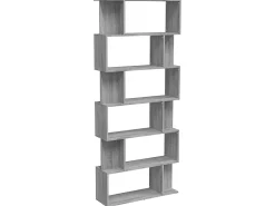 Biblioteca Estantería/Biombo madera contrachapada gris Sonoma 80x24x192 cm ES28707