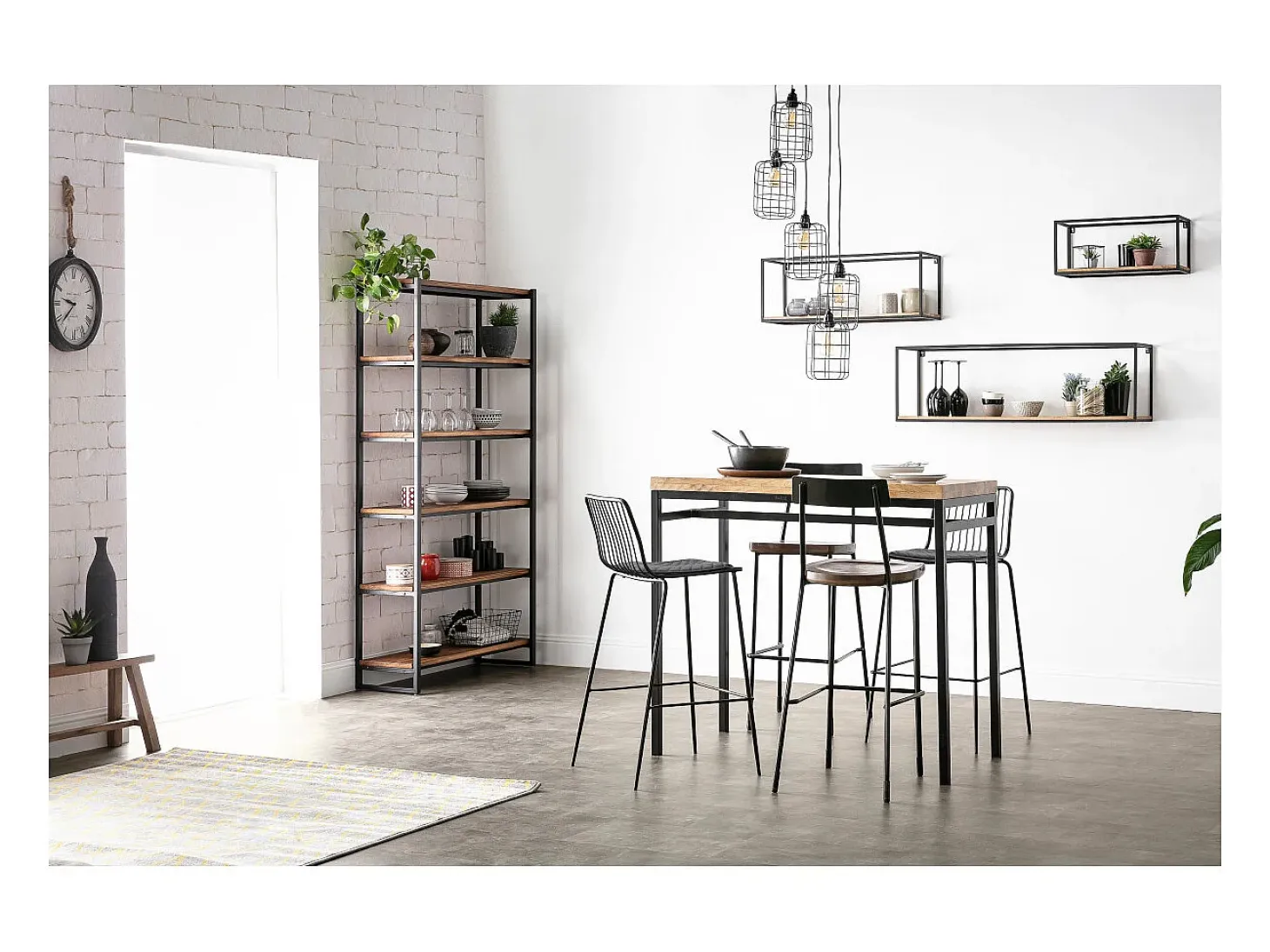 Biblioteca industrial metal y madera ARISTOTE
