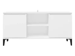Billie Mueble de TV con patas de metal blanco 103,5x35x50 cm