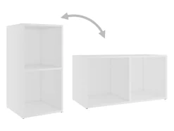 Blessington Muebles de salón 4 pzas madera ingeniería blanco 72x35x36,5 cm