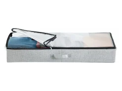 Bolsas de Almacenamiento SucceBuy para debajo de la Cama 2 Piezas 45 L, Organizador de Zapatos para debajo de la Cama con Tapas Transparentes
