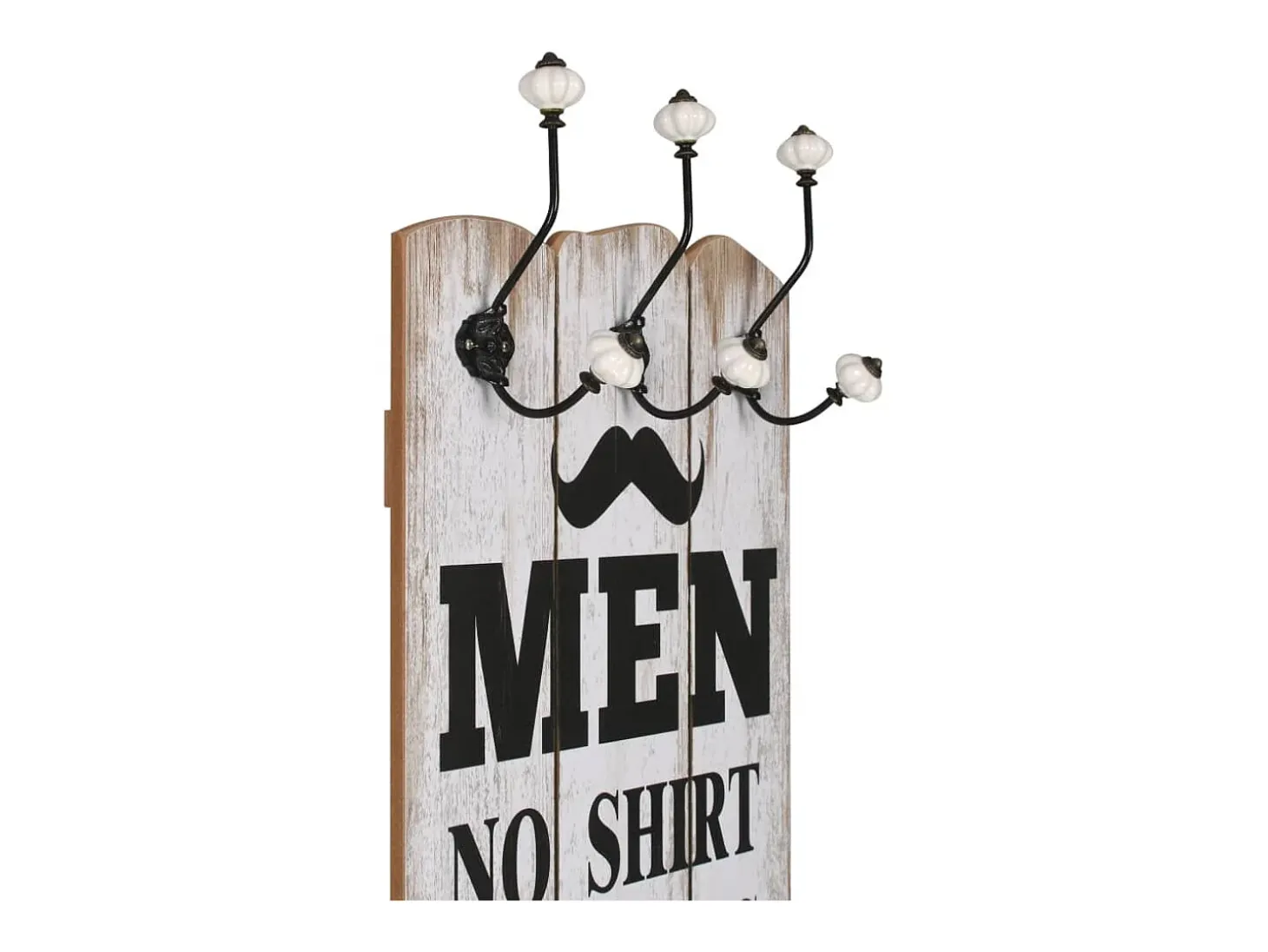 Borghild Perchero de pared MEN LADIES con 6 ganchos 120x40 cm