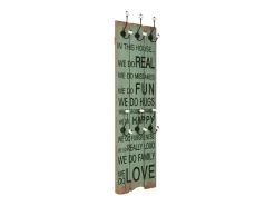 Borghild Perchero de pared HAPPY LOVE con 6 ganchos 120x40 cm