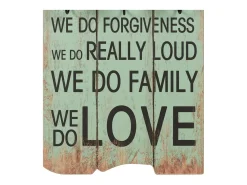 Borghild Perchero de pared HAPPY LOVE con 6 ganchos 120x40 cm