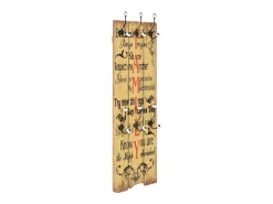 Borghild Perchero de pared FAMILY con 6 ganchos 120x40 cm