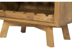 Botellero de madera de mindi, 15 botellas, ancho 60 x fondo 35 x alto 80 cm, AVEIRO