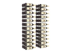 Botellero de pared para 36 botellas 2 unidades hierro blanco ES992974