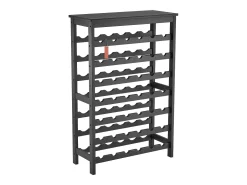 Botellero SucceBuy de Bambú Modular de 7 Niveles para 42 Botellas con Estante de Exhibición de Sobremesa
