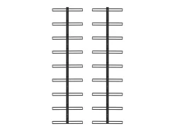 Botelleros de pared para 18 botellas 2 unidades hierro negro ES881430