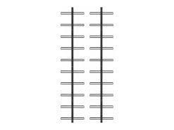 Botelleros de pared para 20 botellas 2 unidades metal negro ES404606
