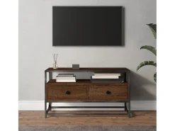 Bralir Mueble para TV madera contrachapada roble marrón 80x35x45 cm