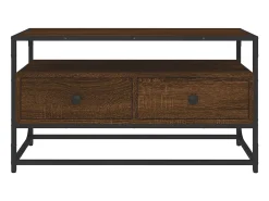 Bralir Mueble para TV madera contrachapada roble marrón 80x35x45 cm