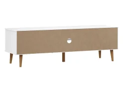 Brila Mueble de TV MOLDE madera maciza de pino blanca 158x40x49 cm