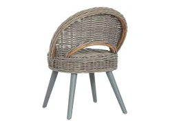 Butaca de ratán kubu gris