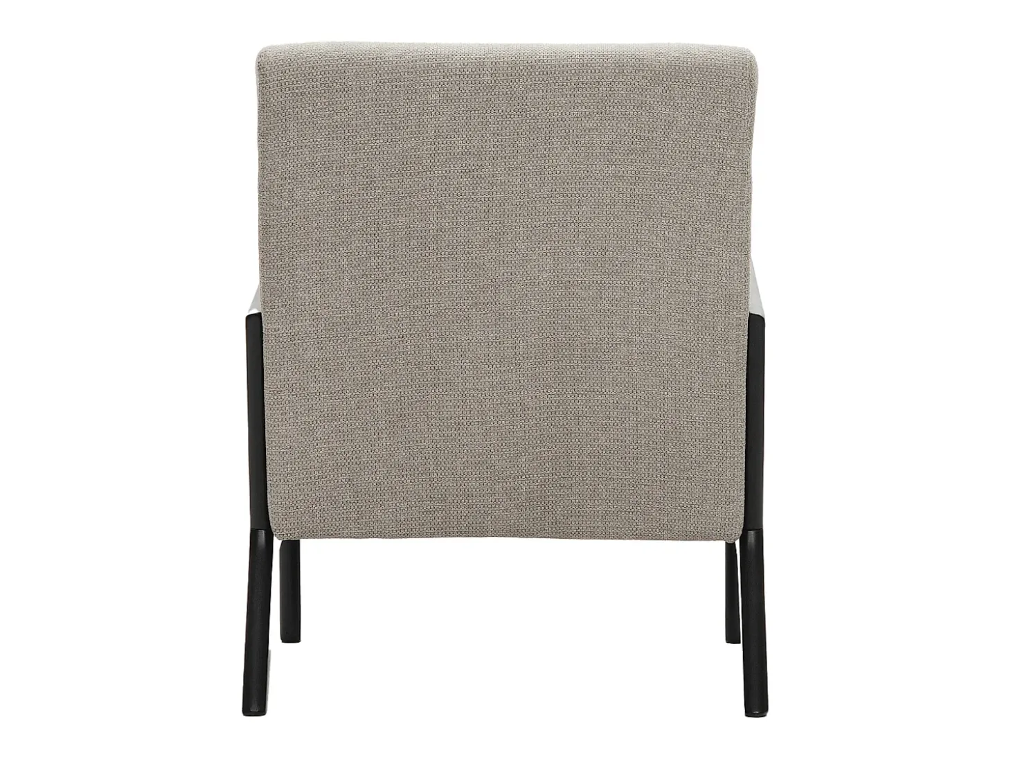 Butaca de 78x65x75 cm con estructura de madera y tela con cojín lumbar en gris taupe Nicole