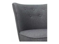 Butaca de 77x58x57 cm de tela antimanchas en color gris marengo y patas de madera Daven
