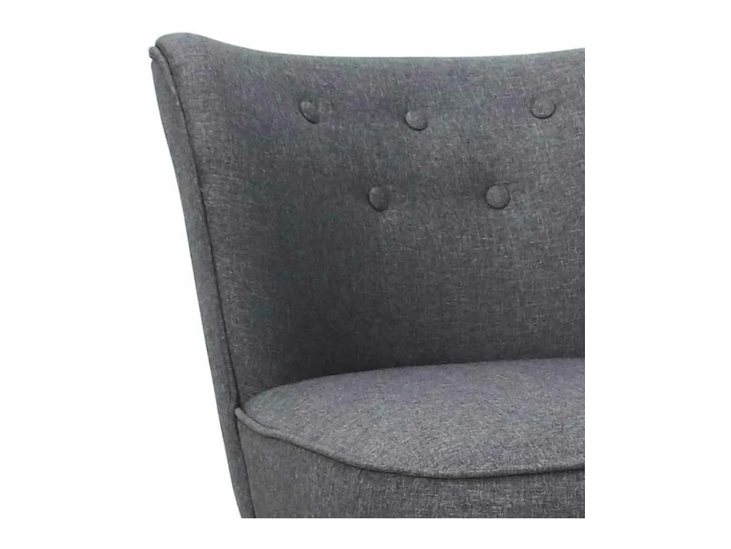 Butaca de 77x58x57 cm de tela antimanchas en color gris marengo y patas de madera Daven