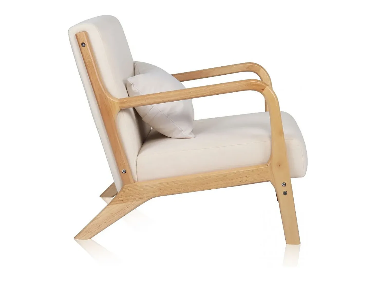Butaca Elka Beige - Madera natural