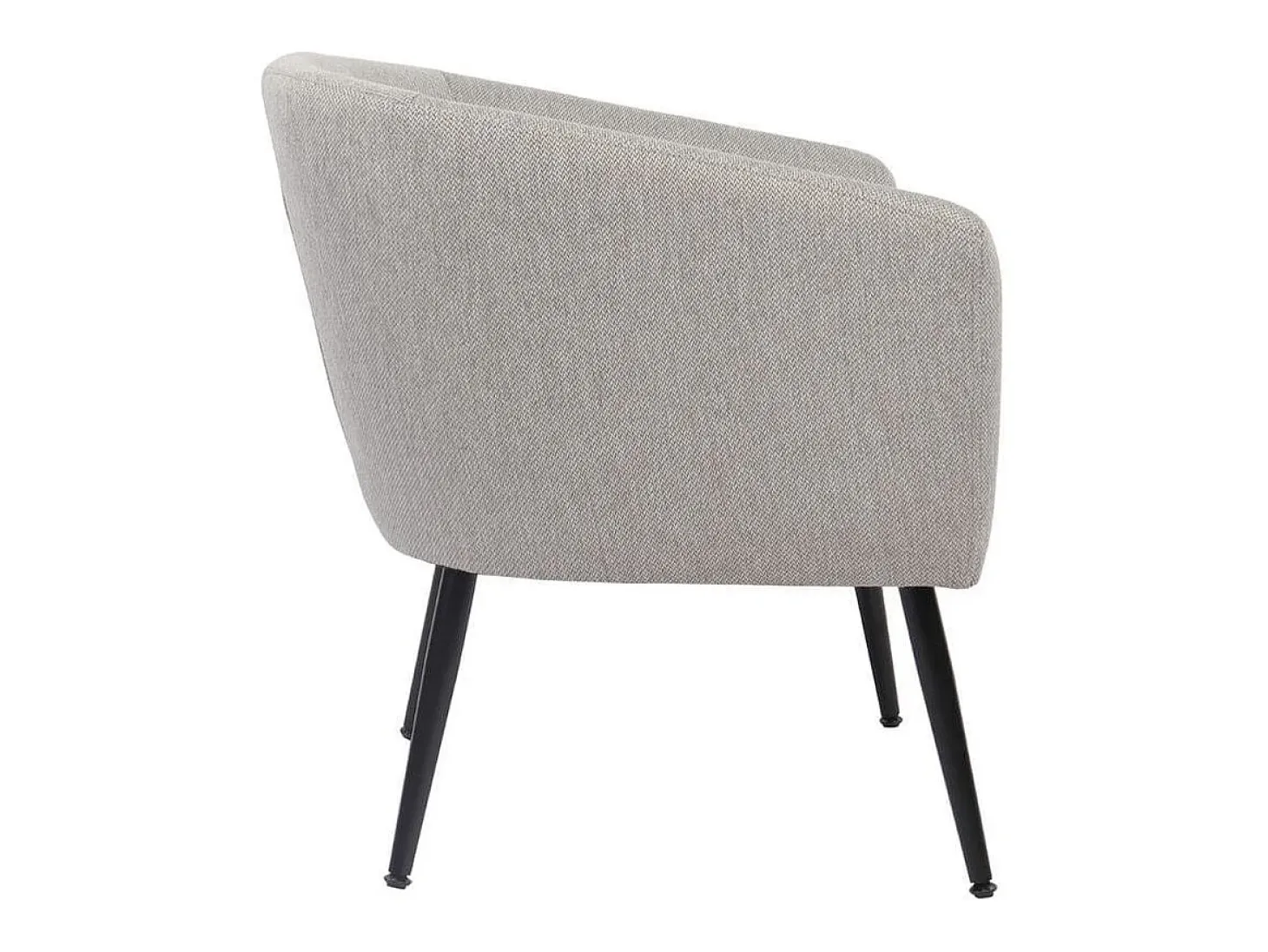 Butaca Melrose respaldo circular gris 70x66x64 cm Adec