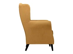 Butaca orejera poliéster amarillo 110x75x80cm