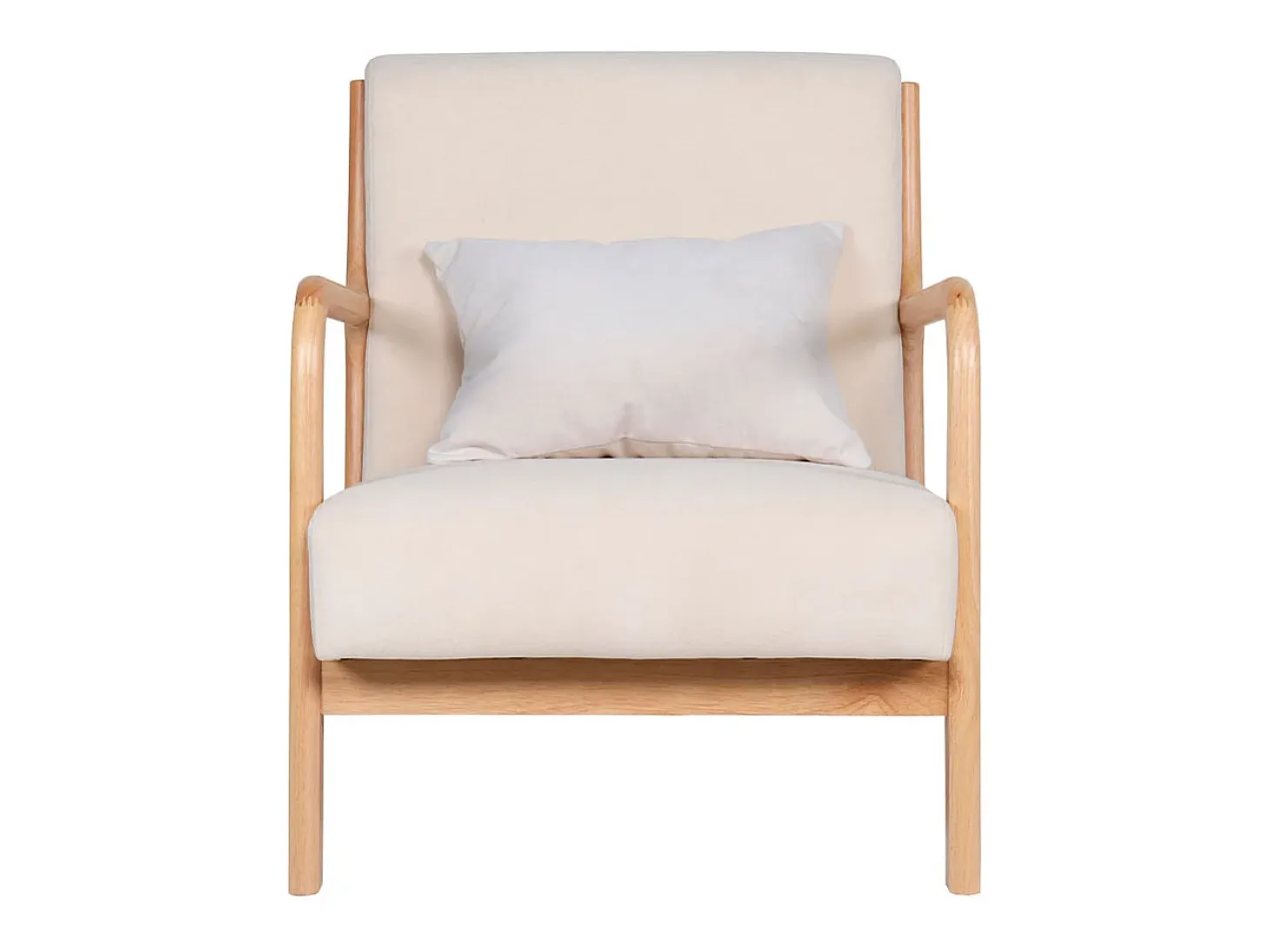 Butaca Tokio asiento acolchado tapizado microfibra beige/natural 72x65x83 cm Adec