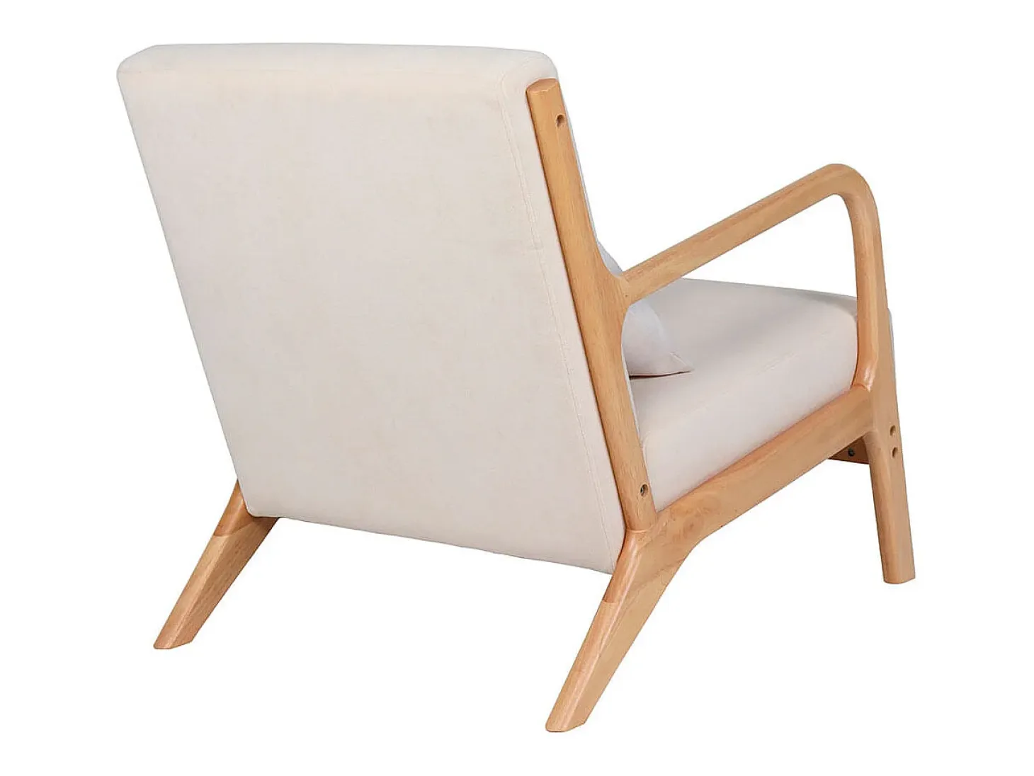 Butaca Tokio asiento acolchado tapizado microfibra beige/natural 72x65x83 cm Adec
