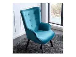 Butaca Voss diseño capitoné aguamarina 95x71x75 cm Adec